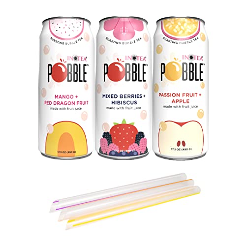 Pobbles Bursting Bubble Tea (3 Cans) with Thank You Card
